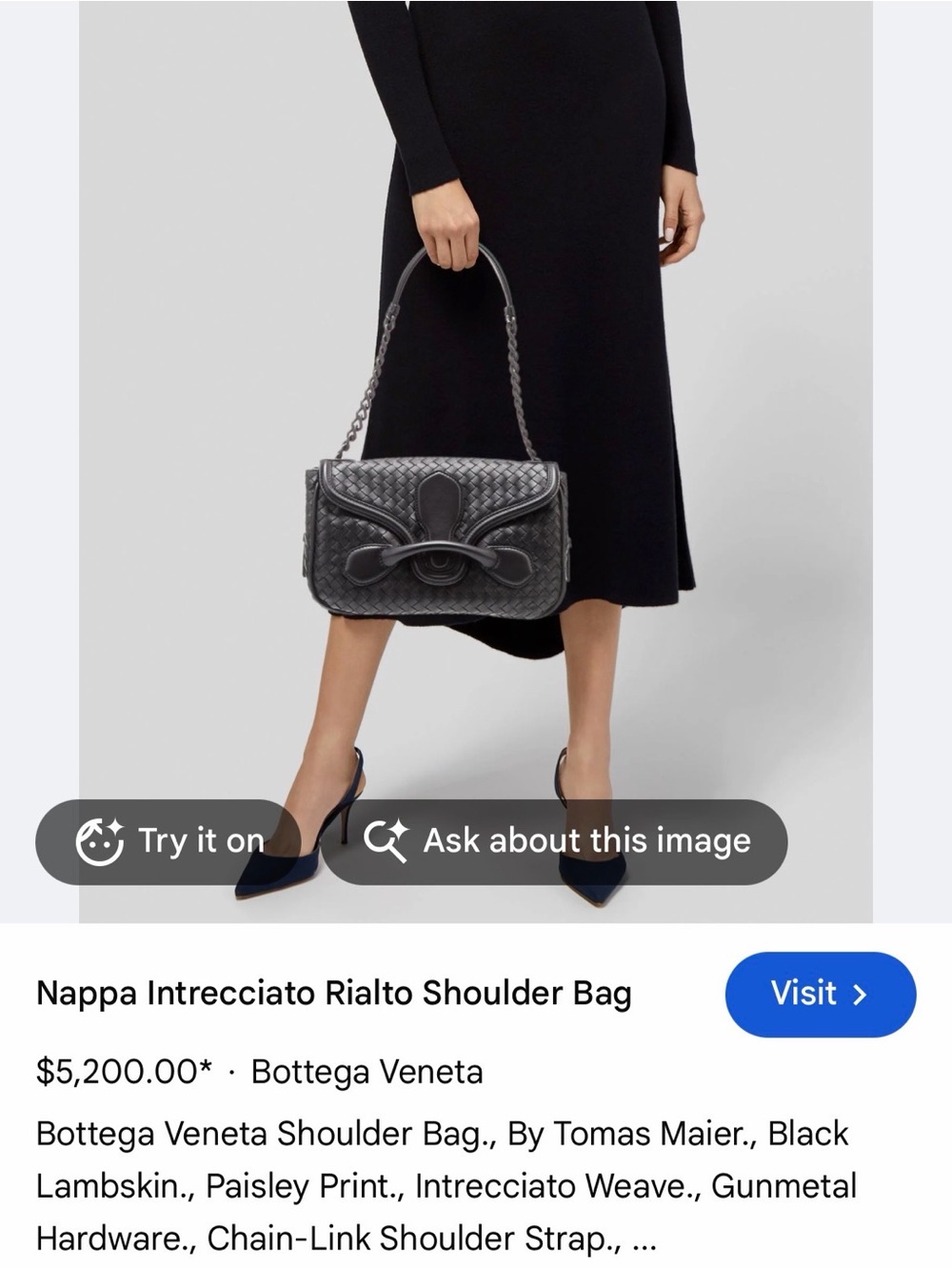 Bottega Veneta Rialto Intrecciato Shoulder Bag - Picture 10 of 10